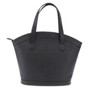 SAINT LAURENT Hand Bag Leather Black Auth 194110-2