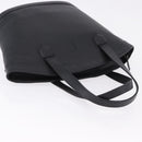SAINT LAURENT Hand Bag Leather Black Auth 194110-5