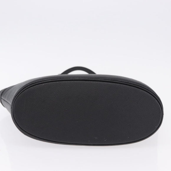 SAINT LAURENT Hand Bag Leather Black Auth 194110