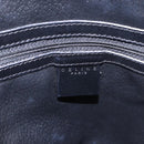 CELINE Macadam Canvas Hand Bag PVC Leather Black Gold Auth 194111V-16