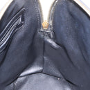 CELINE Macadam Canvas Hand Bag PVC Leather Black Gold Auth 194111V-18
