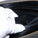 CELINE Macadam Canvas Hand Bag PVC Leather Black Gold Auth 194111V-22