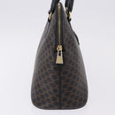 CELINE Macadam Canvas Hand Bag PVC Leather Black Gold Auth 194111V-5
