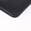 Christian Dior Chain Shoulder Bag Leather Black Gold Auth 194112A-15