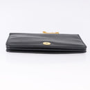 Christian Dior Chain Shoulder Bag Leather Black Gold Auth 194112A-5