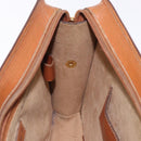 LOEWE Clutch Bag Leather Brown Gold Tone Auth 194113-16