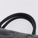 CHANEL Bicolore Boston Bag Patent Black Gold Tone CC Auth 194114-8