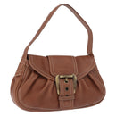 CELINE Hand Bag Leather Brown Auth 194115V-1