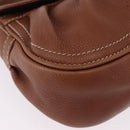 CELINE Hand Bag Leather Brown Auth 194115V-10
