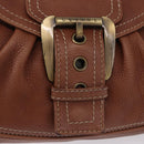 CELINE Hand Bag Leather Brown Auth 194115V-14