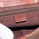 CELINE Hand Bag Leather Brown Auth 194115V-17