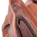 CELINE Hand Bag Leather Brown Auth 194115V-21