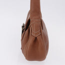 CELINE Hand Bag Leather Brown Auth 194115V-4