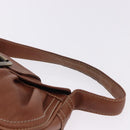 CELINE Hand Bag Leather Brown Auth 194115V-8
