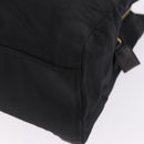 PRADA Chain Shoulder Bag Nylon Black Gold Tone Auth 194116-16