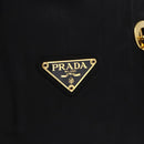 PRADA Chain Shoulder Bag Nylon Black Gold Tone Auth 194116-17