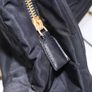 PRADA Chain Shoulder Bag Nylon Black Gold Tone Auth 194116-23