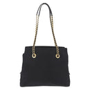 PRADA Chain Shoulder Bag Nylon Black Gold Tone Auth 194116-2