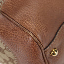 GUCCI GG Canvas Horsebit Tote Bag Beige Gold 223958 Auth 194118V-10