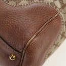 GUCCI GG Canvas Horsebit Tote Bag Beige Gold 223958 Auth 194118V-13