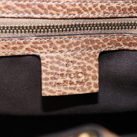 GUCCI GG Canvas Horsebit Tote Bag Beige Gold 223958 Auth 194118V