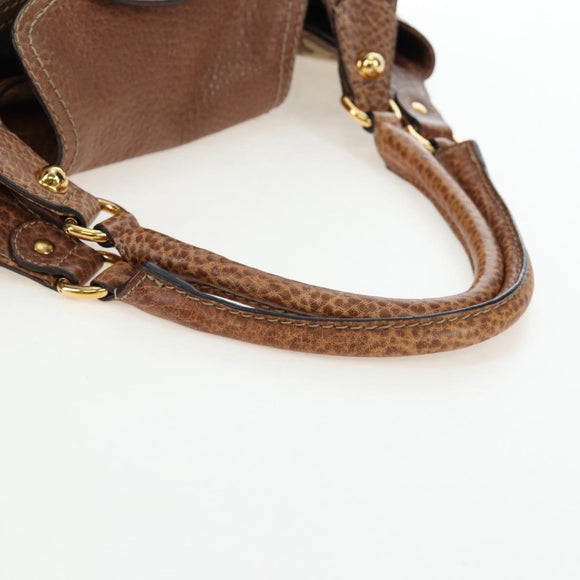 GUCCI GG Canvas Horsebit Tote Bag Beige Gold 223958 Auth 194118V