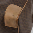 CELINE Macadam Boston Bag PVC Leather Brown Gold Tone Auth 194119A-8