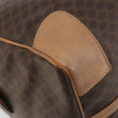 CELINE Macadam Boston Bag PVC Leather Brown Gold Tone Auth 194119A-15