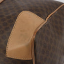 CELINE Macadam Boston Bag PVC Leather Brown Gold Tone Auth 194119A-16