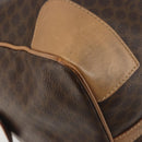 CELINE Macadam Boston Bag PVC Leather Brown Gold Tone Auth 194119A-17