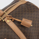 CELINE Macadam Boston Bag PVC Leather Brown Gold Tone Auth 194119A-19