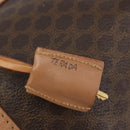CELINE Macadam Boston Bag PVC Leather Brown Gold Tone Auth 194119A-9