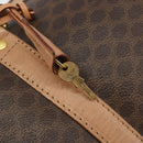 CELINE Macadam Boston Bag PVC Leather Brown Gold Tone Auth 194119A-10