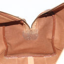 CELINE Macadam Boston Bag PVC Leather Brown Gold Tone Auth 194119A-22