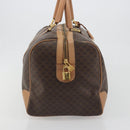 CELINE Macadam Boston Bag PVC Leather Brown Gold Tone Auth 194119A-4