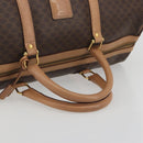 CELINE Macadam Boston Bag PVC Leather Brown Gold Tone Auth 194119A-7