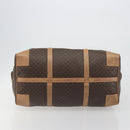 CELINE Macadam Boston Bag PVC Leather Brown Gold Tone Auth 194119A-5