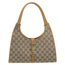 GUCCI GG Canvas Jackie Shoulder Bag Beige Gold 002 1067 1705 Auth 194125V-2