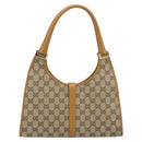 GUCCI GG Canvas Jackie Shoulder Bag Beige Gold 002 1067 1705 Auth 194125V-3