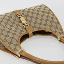 GUCCI GG Canvas Jackie Shoulder Bag Beige Gold 002 1067 1705 Auth 194125V-6