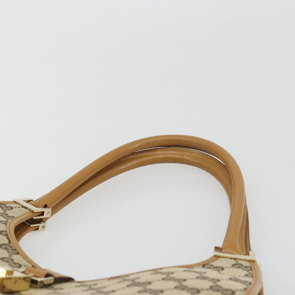 GUCCI GG Canvas Jackie Shoulder Bag Beige Gold 002 1067 1705 Auth 194125V