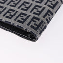 FENDI Zucchino Canvas Bifold Wallet Navy Auth 194127M-16