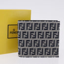 FENDI Zucchino Canvas Bifold Wallet Navy Auth 194127M-12