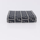 FENDI Zucchino Canvas Bifold Wallet Navy Auth 194127M-4