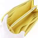 BOTTEGA VENETA MAXI INTRECCIATO Long Wallet Leather Yellow Silver Auth 194128M-8