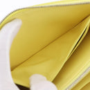 BOTTEGA VENETA MAXI INTRECCIATO Long Wallet Leather Yellow Silver Auth 194128M-18