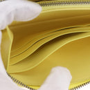 BOTTEGA VENETA MAXI INTRECCIATO Long Wallet Leather Yellow Silver Auth 194128M-22