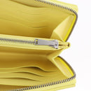 BOTTEGA VENETA MAXI INTRECCIATO Long Wallet Leather Yellow Silver Auth 194128M-9