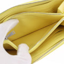 BOTTEGA VENETA MAXI INTRECCIATO Long Wallet Leather Yellow Silver Auth 194128M-10