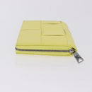 BOTTEGA VENETA MAXI INTRECCIATO Long Wallet Leather Yellow Silver Auth 194128M-4